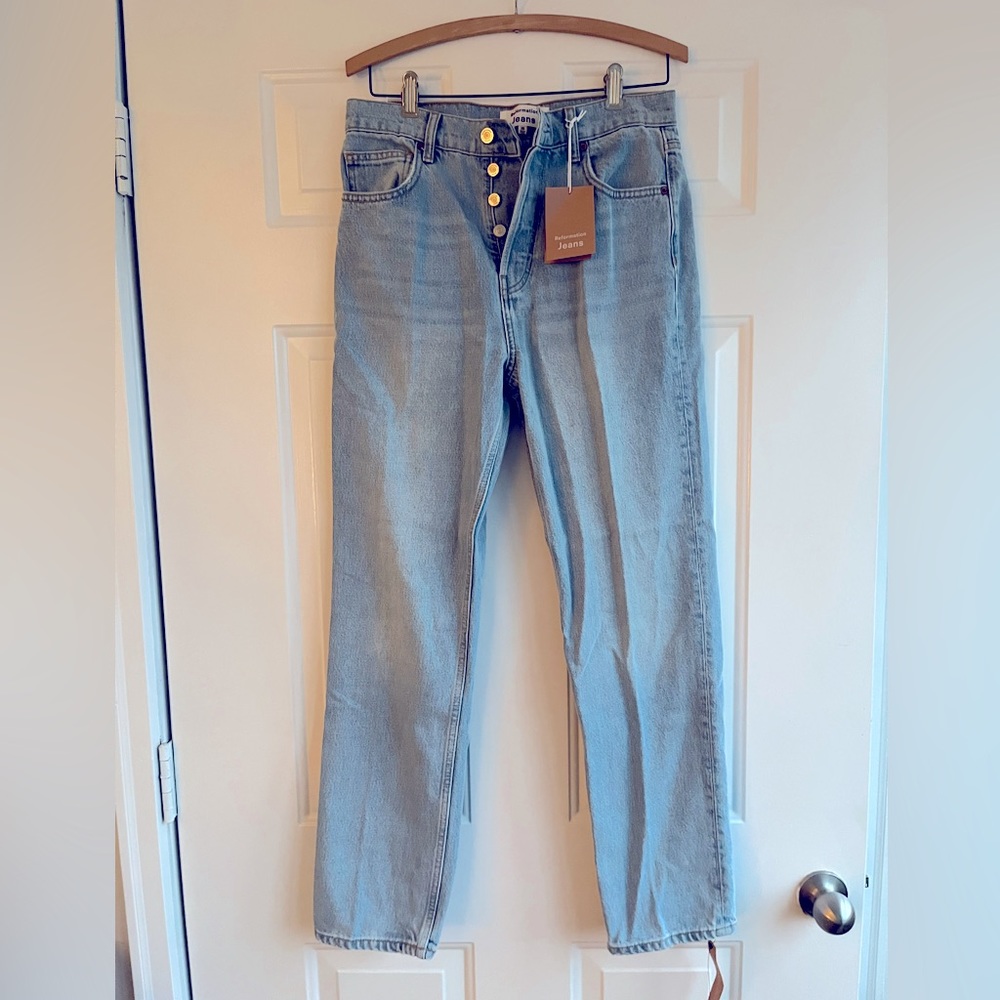 Reformation NWT Cynthia High Rise Straight Jeans